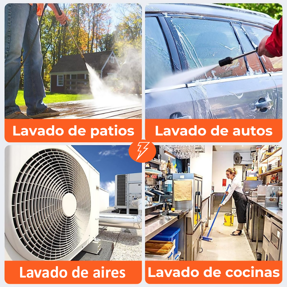 Hidrolavadora Inalámbrica 48V - 2 Baterías + Maletín Y Accesorios